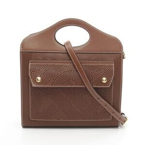 Burberry Pocket Bag Monogram Leather Brown